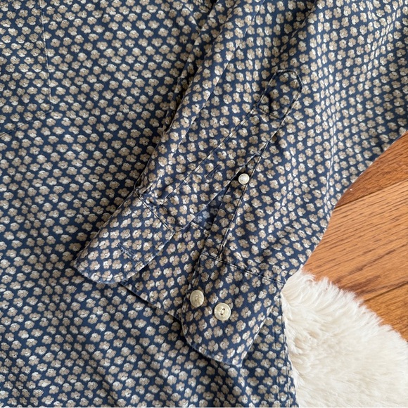 Vintage Banana Republic men’s micro floral print shirt size XL - Picture 4 of 9